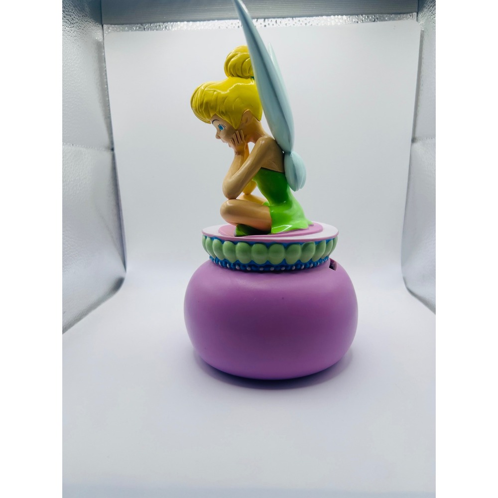 Disney's Tinkerbell Vinyl Coin Bank W Stopper Fairy Disneyana Piggy Banks - Picture 2 of 7